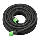 Relaxdays Tropfschlauch, Bewässerung, 30 m Perlschlauch, Hochbeet & Heckenbewässerung, Bewässerungsschlauch, schwarz