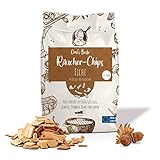 Omi's BESTE© Räucherchips Eiche - ca. 0,8kg bis 0,85kg - BBQ Räucherholz für kräftiges Raucharoma | 100% natürliches & traditionelles Smoker-Holz für Grillen, Räuchern und Barbecue - Wood Chips