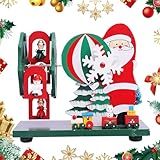 Ornamente für Weihnachtsmusik, Spieluhr mit großem Rad des Weihnachtsmanns, Bürodekoration für die Dekoration des Weihnachtsfests, Musikbox, lustiges Musikspielzeug