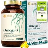 Veganes Omega 3 aus Algenöl | 120 hochdosierte Kapseln für 4 Monate | Eine Kapsel täglich zur Unterstützung der normalen Hirn, Augen & Herzfunktion | laborgeprüft auf Reinheit