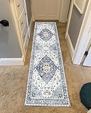 Haustierfreundliche rutschfeste lange Fußmatte, 110 cm x 180 cm, ideal für Eingänge und Waschküchen, perfekt für Korridore und Schlafsäle, strapazierfähiger künstlicher Wollteppich