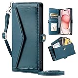 WOWUDI für Samsung Galaxy Note 8/N950 Hülle Mit Band,Flip Leder Geldborse Handyhülle,[Magnetisch Knopf][Großer Kartenfach [Standfunktion],Klapphülle Schutzhülle Handyhülle - Grün