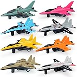 Tcvents 8 Stück Flugzeug-Spielzeug für 3 4 5 6 Jahre alte Jungen, Zurückzieh-Flugzeug-Spielzeug für Jungen, Flugzeuge-Spielzeuge