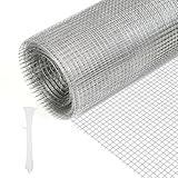 Wühlmausgitter 40cm x 7m, Maschendraht Verzinkt, Drahtgitter Feinmaschig 6 mm x 6 mm, Volierendraht für Hochbeet & Kleintiere, Mäusegitter, Hühnerdraht, Kaninchendraht, 0,6mm Drahtstärke