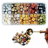 Siegel Wachs Set - 200 Stück Retro Wax Stempel - Sealing Wax mit Stab
