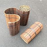 Flexible Filigrane dunkle Beetumrandung aus Bambusleisten, Rasenkante, Einfassung für Beete und Mörtelkübel, L: 200 cm (Höhe 50 cm, 1 Stück)