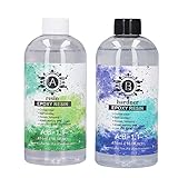 Epoxidharz-AB-Kleber, hohe Transparenz, Vergilbungsbeständigkeit, Epoxidkleber zum Schweißen von DIY-Beschichtungen, selbstnivellierender Gussklebstoff mit automatischer