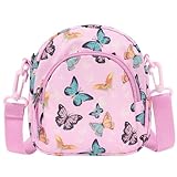 Choco Mocha Kinder Umhängetasche Mädchen Handtasche Kleine Süße Umhängetasche Mädchentasche Kinderhandtaschen für Mädchen Crossbody Taschen mit Verstellbarem Gurt für 2 3 4 5 6 7 8 Jahre, Rosa