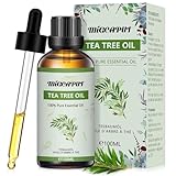 Migcaput Teebaumöl 100% Naturrein, 100ml Tea Tree Oils für Haut und Gesichtspflege, Ätherische Öle Duftöle für Aromatherapie, Diffuser, Luftbefeuchter