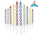 Magic Relight Geburtstagskerzen, 30 Stück Kuchenkerzen Fun Prank Kit Kuchen Tricks und Dekorationen Trickkerze für Geburtstag, Party, Weihnachten, Feier (30pcs relight candles)
