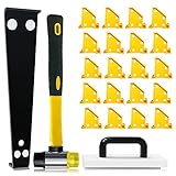 Zozen Laminatfußboden Werkzeuge, Bodenbelag Installation Kit, Vinyl Bodenbelag Werkzeuge - Klopfblock mit Griff, 2 in 1 Abstandhalter, Heavy Duty Pull Bar, verstärkte Doppel-faced Mallet