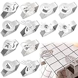 BAIFULAI 12 Stück Tischdeckenklammern Edelstahl, Picknick Tischklammern Verdickter Starker Edelstahl, Tischdeckenklammernhalter,Dicke 1.5MM, Ideal Für Draußen Und Drinnen, Küche