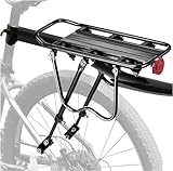 Mountain Bike Pannier Rack, Adjustable Bicycle Pannier Rack, Quick Installation MTB Pannier Rack with Max. Load 100 kg for 24 to 29 Inch Bicycles with Mudguard Aluminium Alloy