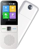 Sprachübersetzer-Gerät, unterstützt 137 Sprachen Smart Intelligent Zwei-Wege-WLAN/Hotspot/Offline Instant 2,4 Zoll Touchscreen Pocket Sprachübersetzungsfunktion Reisen Lernen Business (White)