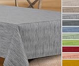 Wachstuchtischdecke rund oval eckig, Georginias Tischdecke abwischbar, Farbe und Größe wählbar (Eckig 100x140 cm Grau)
