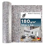 AQUILA Profi Malervlies 50m x 1m, 180 g/m², Kein Durchsickern, hochwertiges Abdeckvlies zum Streichen, Schutz für Böden & Möbel, rutsch- & reißfest, Made in Germany