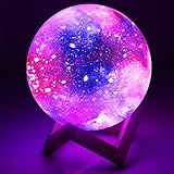 15cm Mond Lampe Nachtlampe 3D Mondlicht, 16 Farbe LED RGB Sternenhimmel Mondlampe Nachtlicht Schlafzimmer Dekor Moon Light USB Lade Stimmung Licht für Baby Kinder Geburtstags Liebhaber