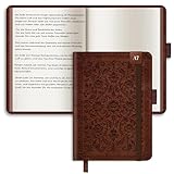 BIROYAL Mini Notizbuch A7 Dotted, Hardcover Bullet Journal, 128 Blatt Kleines Notizbuch Gepunktet, 120gsm Papier, Dotted Notebook, Aesthetic Notebook Für Frauen Männer Notizen, Doodling (Braun)