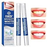 2 Stück Zahnaufhellung Stift, Zahnweiss Stift, Teeth Whitening Pen, Schnelles bleaching zähne, Bleaching stift Effektiv Entfernen zähne Flecken, Geeignet für den täglichen Gebrauch