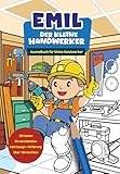 Emil der kleine Handwerker: Ausmalbuch für kleine Handwerker ab 3 Jahren 50 Werkzeugen zum Ausmalen mit Erklärung. Perfekt als Geschenk