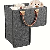 L-förmiger Treppenkorb – Tragbarer Treppenhaus-Aufbewahrungs-Organizer, faltbarer, platzsparender Treppenkorb für Wäsche, Schuhe, Spielzeug, Bücher, praktischer Tragebehälter für Flur, Schlafzimmer