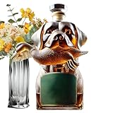 Whiskydekanter – Alkohol-Dekanter in Hundeform für Likörflasche, luftdichter Behälter für Likör, Schreibtischdekoration, Sammelfiguren für Männer, Tequila Wein