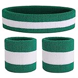 ONUPGO Schweißband Set Sportstirnband Handgelenk gestreifte Schweißbänder Frottee Sporttraining Basketball-Armband Stirnbänder Feuchtigkeitstransport Schweiß absorbierendes Stirnband