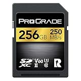 SD UHS-II 256 GB Karte V60 - Schreibgeschwindigkeit bis zu 130MB/s und Lesegeschwindigkeit von 250MB/s | Für professionelle Filmemacher, Fotografen und Kuratoren von Inhalten - von Prograde Digital