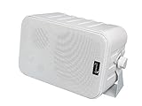 Dynavox 3-Wege Mini-Box mit Halterung für Wandmontage, Paar, Kleiner Surround-Lautsprecher für Heimkino, Weiss
