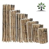 DEIN Staketenzaun - Personalisierter Gartenzaun 50-120cm Höhe | Staketenabstand 4-6cm | Mit Pflock | Holzzaun aus hochwertiger Haselnuss | Made in EU