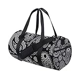 WowPrint Sporttasche, Tribal-Paisley-Blume, wasserdicht, Handtasche, Yoga-Tasche, Schultertasche, Wochenendtasche, Reisetasche, Reisetasche, für Erwachsene, Herren, Damen, Unisex