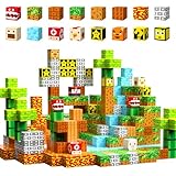 Pwtuuki Magnetische Bausteine, 104 Stück Magnetic Blöcke Bauen Spielzeug ab 3 4 5 6 8, Magnetisches Bauspiele Montessori Spielzeug Geschenke für Kinder ab 3 Jahre Jungen Mädchen