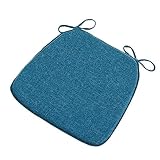 Stuhlkissen aus Memory-Schaum mit Bändern, rutschfeste Esszimmer-Sitzpolster für Küchenstühle, 45,7 x 43,2 cm, waschbar, erhältlich in 2/4/6er-Pack, bequem und langlebig