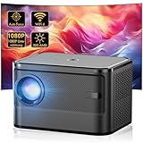 Mini Beamer,【Elektrischer Fokus】 A40 Tragbarer Projektor 4K, 18000Lumen Full HD 1080P WiFi Bluetooth Projektor, Trapezkorrektur, Beamer Handy, Heimkino Projektor für Telefon/Laptop/TV Stick/USB/HDMI