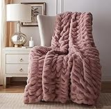 Kuschelige Kunstfell-Fleece-Überwurfdecke für den Winter, weich, warm, Tagesdecke für Sofa und Bett, luxuriöse Bohnenpaste, 150 x 200 cm, perfekt für Heimdekoration