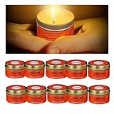 DAGESVGI 10 Stück Survival-Kerzen lang brennend, 30 Stunden lang anhaltende Notfälle Kerze in Blechdose, wasserdicht rauchfrei, für Stromausfälle, Überleben, Outdoor-Aktivitäten, Camping, Wandern