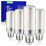 HOMEOW E27 LED Kaltweiss 6000K, Extra Hell 25W 2500LM Glühbirne, Ersetzt 200W Leuchtmittel, Maiskolben LED E27 Energiespar Lampe, Nicht Dimmbar, AC 220-240V, 4er Set