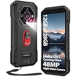 Ulefone Armor X32 Outdoor Handy 12GB+128GB/2TB, MTK G91 48MP +20MP Nachtsicht 5,65' Corning Glas Upgradable to Android 15 5500mAh IP68 Smartphone Dual SIM Fingerabdruck ID NFC 2 Jahr Garantie -Schwarz