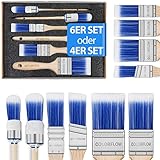 Colorflow Pinselset 6-teilig – Malerpinsel & Flachpinsel für Lack, Wandfarbe & Kreidefarbe – Lasurpinsel & Pinsel Holzlasur Set für Holz & DIY – hochwertiges Set für Profis & Heimwerker