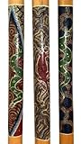 Wogeka - 100 cm Regenmacher - Rainstick Rainmaker aus Bambus mit Dot-Paint Bemalung Musik Meditation