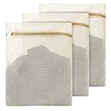 3 Stück Wäschebeutel Aus Baumwolle, Wäschenetz Für Waschmaschine Wäschenetz Wäschesack Für Die Waschmaschine Waschmaschinen-Wäschesäcke, Wiederverwendbare Und Langlebige Mesh Wäschesack, 40 X 30 cm