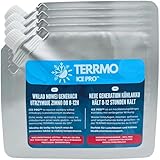 TERRMO Ice Pro™ Kleine Kühlakkus für Kühltasche, Brotdose, Kühlbox, Medikamenten | Extra Lange Kühldauer | Wiederverwendbar, Hochleistungsfähig | Kühlelemente, kühlpack 350ml & 19x16cm (4er Pack)