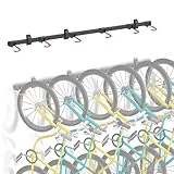 Mimoke Fahrrad Wandhalterung für 6 Fahrräder | Platzsparende Fahrradaufbewahrung | Verstellbare Haken für Alle Fahrradtypen | Robust und Einfach zu Montieren