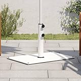 Gecheer Sonnenschirmständer, Schirmständer Gusseisen,Schirmgewicht für Ampelschirm Balkonschirmständer, Marktschirmständer Sonnenschirmfuß für Ø32/38/48 mm Mast 15 kg Rechteckig