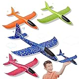 SEO-FANALLY Styroporflieger Kinder, 4 Stück Styropor Flugzeuge für Kinder, Flugzeug Styropor Wurfgleiter, Flieger Styropor Kinder, Flugzeug Spielzeug, Flugzeug Kinder, Flugzeug Spielzeug Groß
