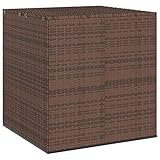 Frdhee Aufbewahrungsbox Garten Kissenbox, Garten-Kissenbox PE Rattan 100x97,5x104 cm Braun, Ideal für Hof, Terrasse & Balkon
