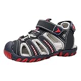 Kinder Jungen Mädchen Weiche Sohle Offene Zehen Sport Strand Sandalen Vorne Und Hinten Tasche Rutschfeste Baby Sandalen Kinderschuhe Jungen Slipper Größe 2, grau, 5.5 UK Child XX-Narrow