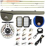 MAXIMUMCATCH Ultra-lite Fliegenrute Bach Panfish/Forelle Fischen in 6’/6’6’’/7’/7’6’’, 1/2/3 wt (Ultra-lite Rute Combo, 7'6'' 3wt 4 Teile)