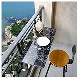 Generisch Höhenverstellbarer Balkongeländertisch, klappbarer Terrassen-Stehtisch für Gärten und Terrassen, platzsparender Außentisch (T120 x B35 cm / L47,2 x B13,8 Zoll)