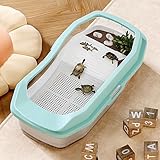 KAKOOTI PC Schildkröte Tank 18'' x 11'' x 6'', Kleiner Wasserschildkröte Tank für Jugendliche Schildkröte, Vielseitiges Design für kleine Schildkröten, Krabben, Fische (Grün)